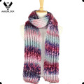 Trendy Colorful Acrylic Iceland Yarn Space Dye Scarf